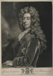 Spencer Compton, Earl of Wilmington, Druck von John Faber, 1734 (Mezzotinto)